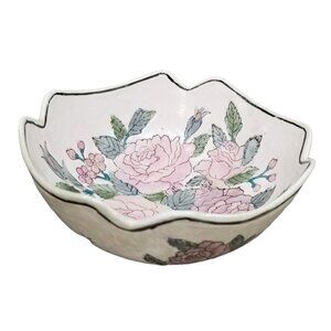 Vtg 1980s Toyo Bowl Coventry Garden Porcelain Decorative English Roses Dish